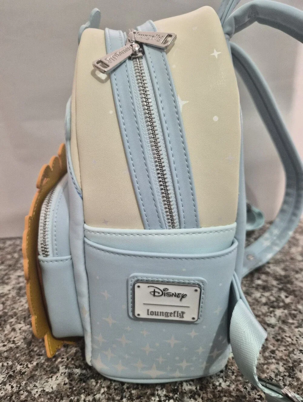 Loungefly Cinderella Pumpkin Mini Backpack - Light Blue and Orange